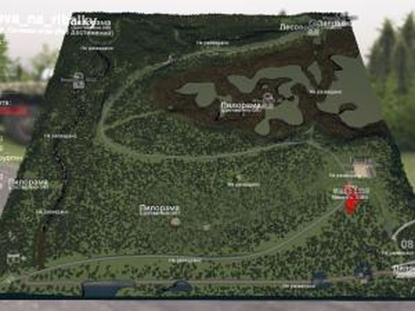 Карта «Снова на рыбалку»версия 08.11.16 для SpinTires (v03.03.16)