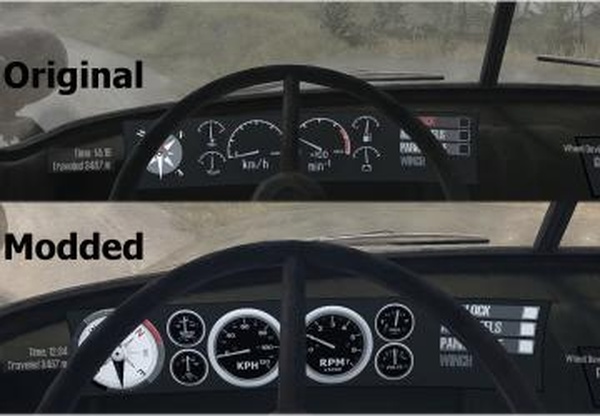 Текстура приборной панели+компасверсия 1.0 для Spintires: MudRunner (v18.10.18)