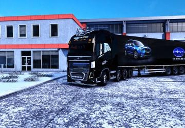 Скин Subaru для прицепаверсия 2.0 для Euro Truck Simulator 2 (v1.35.x, - 1.39.x)