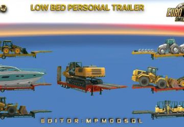 Low Bed Personal Trailerверсия 1.0 для Euro Truck Simulator 2 (v1.38.x)
