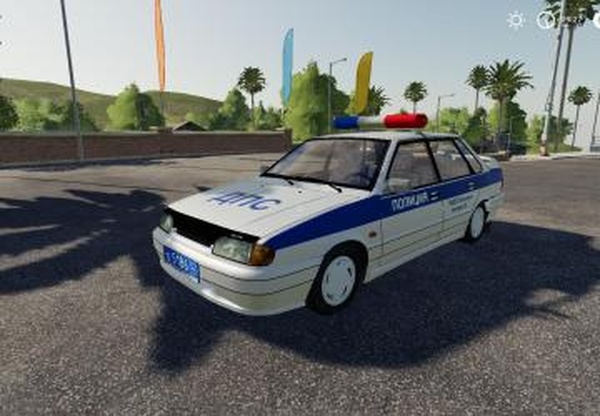 Ваз 2115 полицияверсия 1.0 для Farming Simulator 2019 (v1.6.0.0)