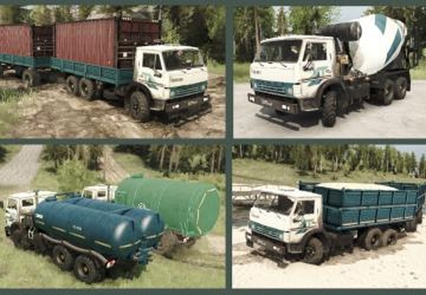 Пак Камаз 6х4версия 1.2 для Spintires: MudRunner (v18/05/21)