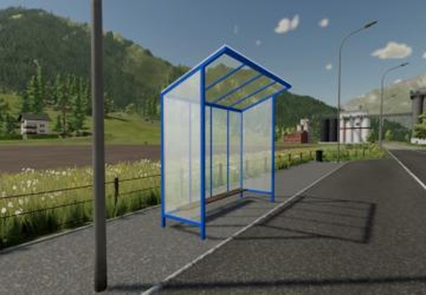 Glass Bus Stop Prefab (Prefab*)версия 1.0.0.0 для Farming Simulator 2022