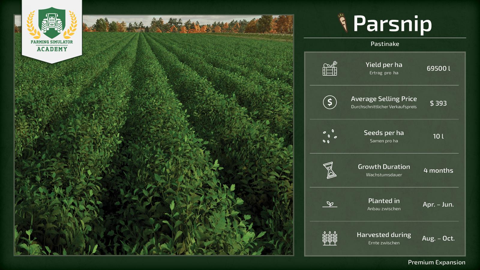 Гайд по выращиванию пастернака в FS22 [Premium Expansion]