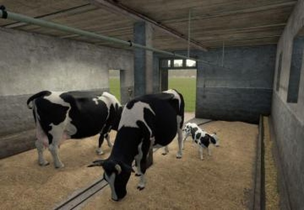 Barn With Cowshedверсия 1.0.0.0 для Farming Simulator 2025