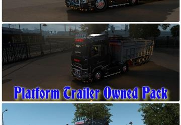 Platform Trailer Owned Packверсия 1.1 для Euro Truck Simulator 2 (v1.38.x)
