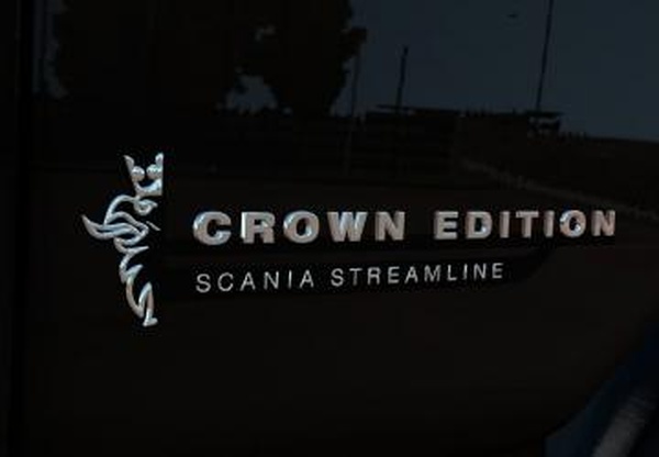 Crown Edition badge for Scania RS by RJLv1.1 для Euro Truck Simulator 2 (v1.35.x, - 1.42.x)