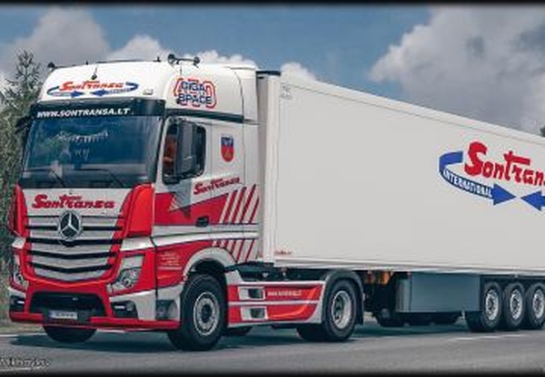 Комбо скин Sontransa для Mercedes-Benz Actros MP4v1.0 для Euro Truck Simulator 2 (v1.38.x)