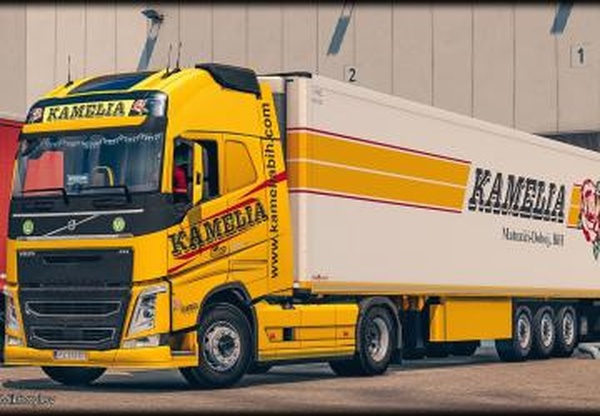 Комбо скин KAMELIA Transport & Logistika для VOLVO FH 2012v1.0 для Euro Truck Simulator 2 (v1.38.x)