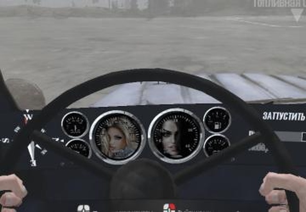 Спидометр с девушками в темном стеклеверсия 1.0 для Spintires: MudRunner (v18/05/21)