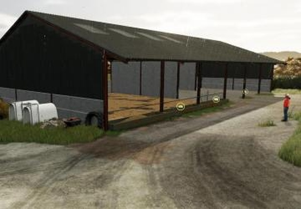UK Cattleshed with Storageверсия 1.1.0. для Farming Simulator 2025