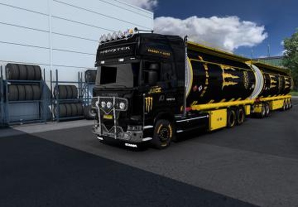 BDF Tandem Monster Energy Ripper Juiceверсия 1.0 для Euro Truck Simulator 2 (v1.38.x)