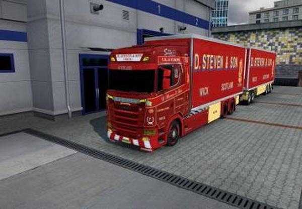 BDF Tandem  D. Steven & Sonверсия 1.0 для Euro Truck Simulator 2 (v1.37.x, 1.38.x)
