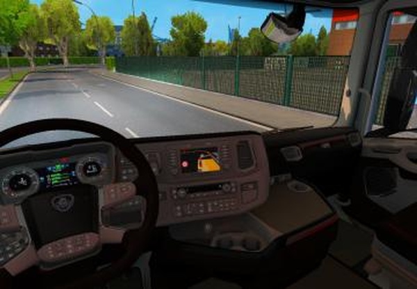 Чёрно-Коричневый салон для Сканиа Некстгенv1.0 для Euro Truck Simulator 2 (v1.35.x, - 1.37.x)