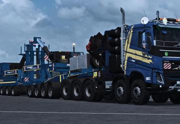 Nooteboom Wind Blade special and regular transportv1.0 для Euro Truck Simulator 2 (v1.36.x, - 1.38.x)