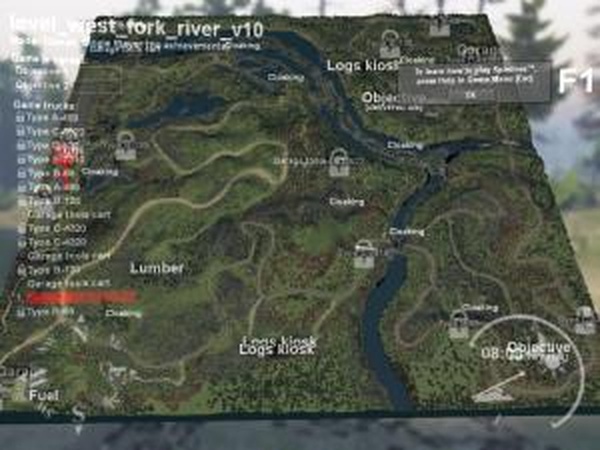 Карта «West Fork River»версия 1.0 для SpinTires (v03.03.16)
