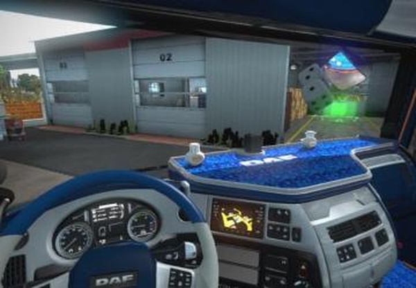 DAF Blue Pluche Interiorверсия 1.0 для Euro Truck Simulator 2 (v1.37.x, 1.38.x)