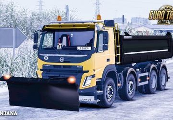 Snow Plow for Volvo FMXверсия 1.0 для Euro Truck Simulator 2 (v1.35.x, 1.36.x)