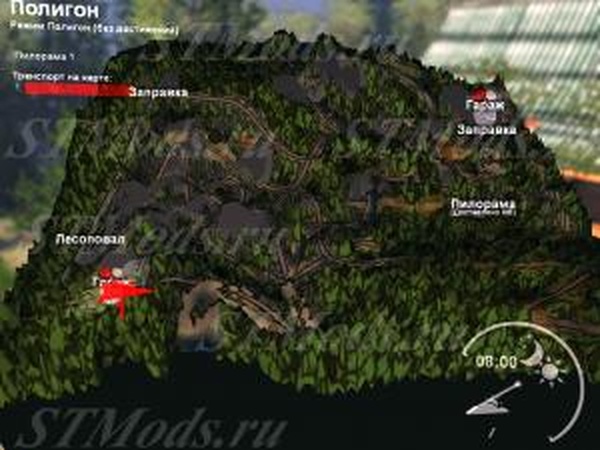 Карта «River run»версия 2 для SpinTires (v03.03.16)