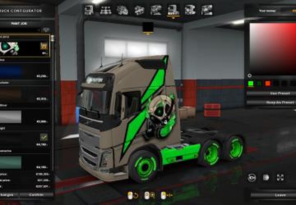 Скин для Volvo fh16 2012версия 1.0 для Euro Truck Simulator 2 (v1.35.x, 1.36.x)