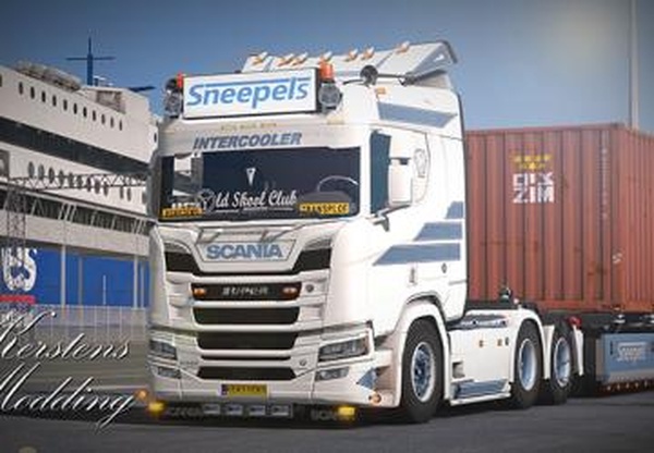 Scania R500 Sneepels transport skinверсия 1.0 для Euro Truck Simulator 2 (v1.36.x)