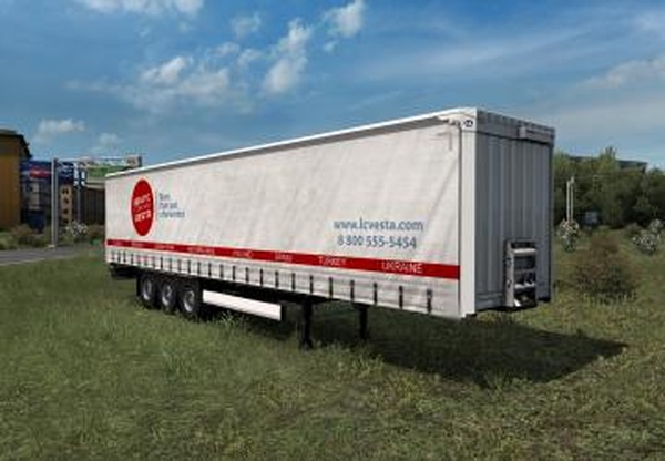 Скин «VESTA Logistic Company» для прицепа «Krone Profiliner»v1.0 для Euro Truck Simulator 2 (v1.35.x, 1.36.x)