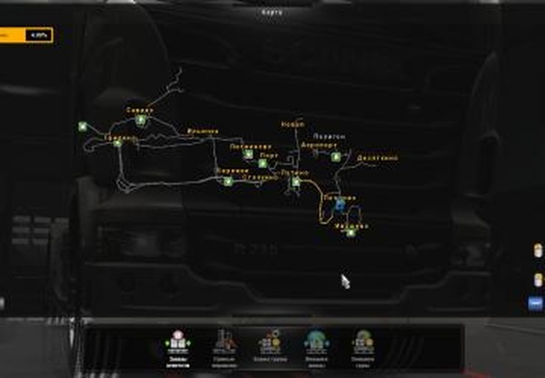 Save for Petrovo mapверсия 1.0 для Euro Truck Simulator 2 (v1.36.x)