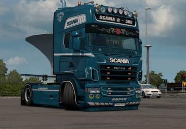 Scania R580 Skin for Scania RJLверсия 1.0 для Euro Truck Simulator 2 (v1.36.x)