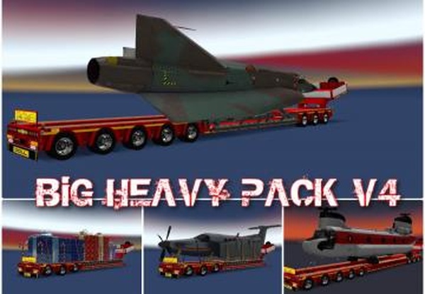Прицепы Big Heavy Packверсия 4.0 для Euro Truck Simulator 2 (v1.35.x, - 1.38.x)