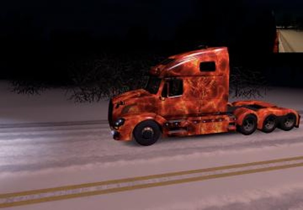 Скин «Fire» для Volvo VNL670версия 1.0 для Euro Truck Simulator 2 (v1.35.x, 1.36.x)