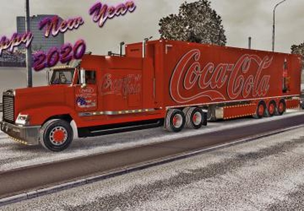 Комбо пак «Coca-Cola» на Freightliner FLDv1.0 для Euro Truck Simulator 2 (v1.35.x, 1.36.x)