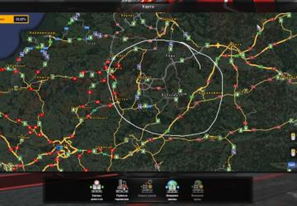 Карта России «RusMapверсия 1.9.2 для Euro Truck Simulator 2 (v1.35.x, 1.36.x)