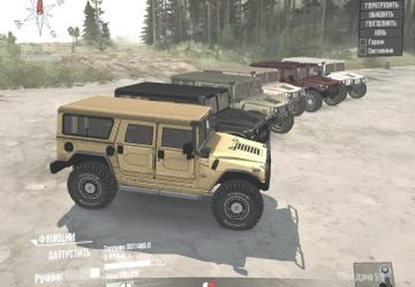Текстуры для Hummer H1 «TrophyStorm»версия 1.0 для Spintires: MudRunner (v29.01.18)