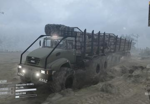 Краз-M16.1X Сортиментовозверсия 2 для Spintires: MudRunner (v29.01.18)