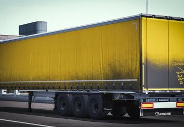 Скин желтый тент для Krone Profilinerверсия 1.0 для Euro Truck Simulator 2 (v1.35.x, - 1.38.x)