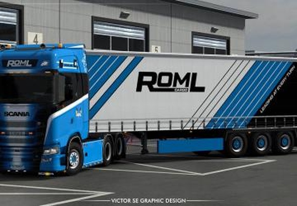 ROML Cargo Special Scania S 2016 and Krone Profiliner Skinpackv1.0 для Euro Truck Simulator 2 (v1.35.x, - 1.39.x)
