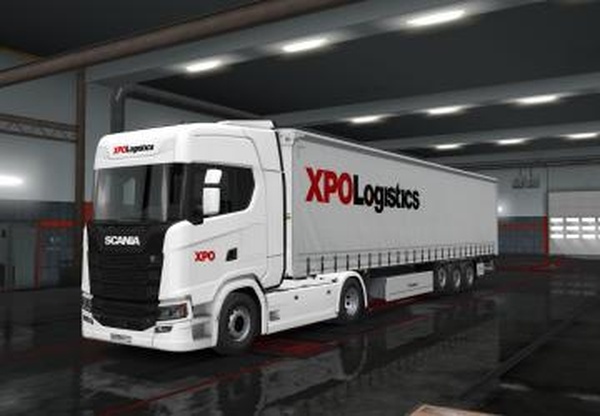 Скин пак «XPO Logistics» для Scania S и Krone Profilinerv1.0 для Euro Truck Simulator 2 (v1.35.x, 1.36.x)