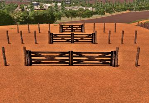 Barbed Wire Fence And Wooden Gateверсия 1.1.0.0 для Farming Simulator 2022