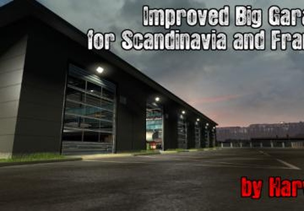 Improved Big Garageверсия 1.3 для Euro Truck Simulator 2 (v1.36.x)