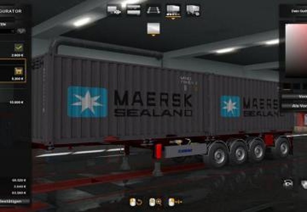 Container Trailer 4 axleверсия 1.0 для Euro Truck Simulator 2 (v1.35.x, 1.36.x)