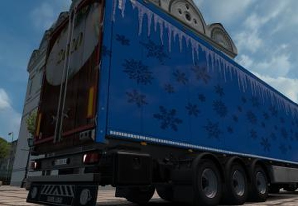 Skin для прицепа С новым годомверсия 1.0 для Euro Truck Simulator 2 (v1.35.x, 1.36.x)