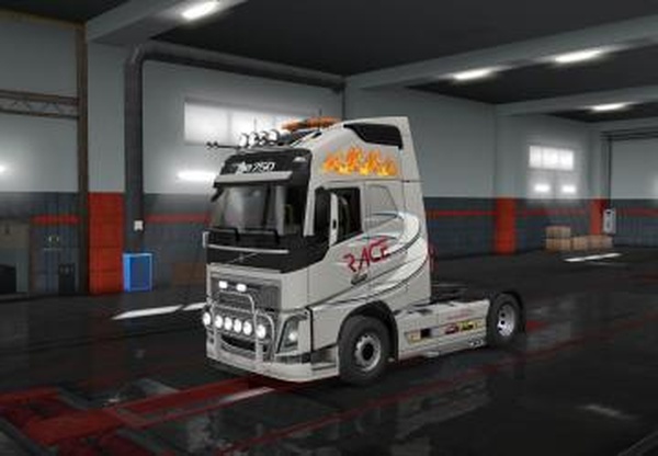 Volvo FH16 2012 Race skinверсия 2.0 для Euro Truck Simulator 2 (v1.35.x)