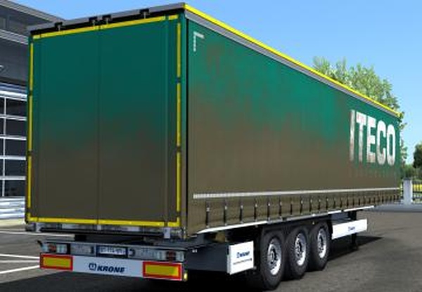 Грязный скин ТК «ITECO Corporation» для Krone profilinerv1.0 для Euro Truck Simulator 2 (v1.35.x, 1.36.x)