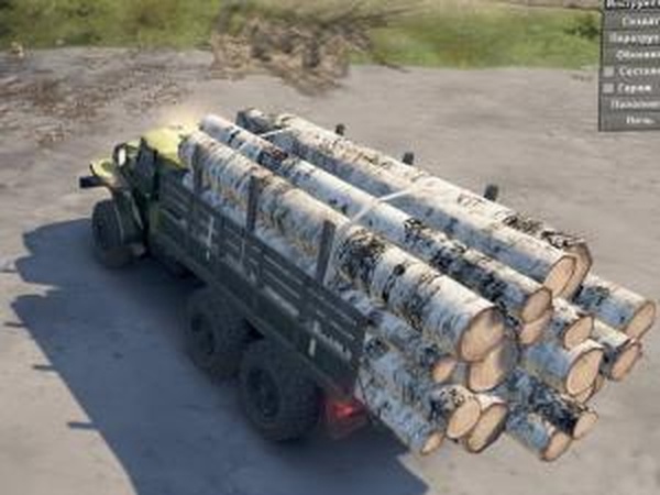 Текстура «Березовые бревна»версия 1.0 для SpinTires (v03.03.16)