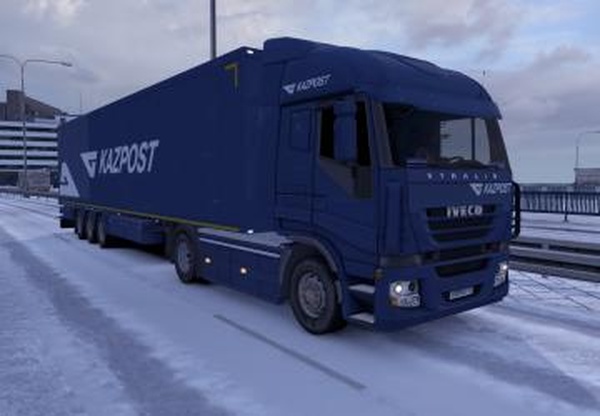 Комбо пак «Kazpost» для Iveco Stralisверсия 1.0 для Euro Truck Simulator 2 (v1.35.x)