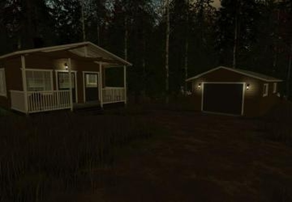 Wooden Cabin and Garageверсия 1.0.0.0 для Farming Simulator 2025