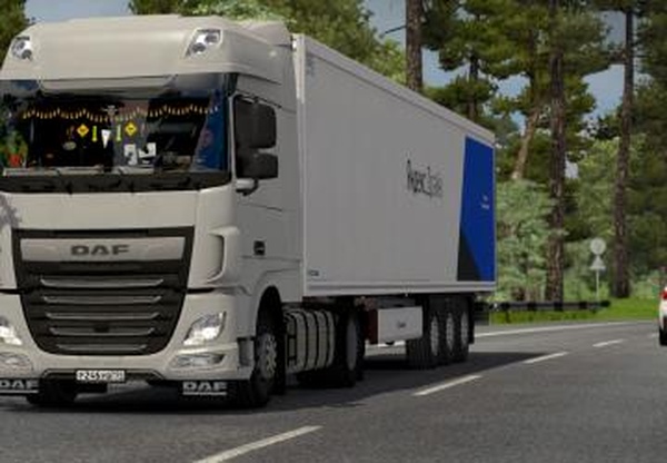 Скин «Яндекс.Драйв» для прицепа Krone Coolliner.v1.0 для Euro Truck Simulator 2 (v1.35.x, 1.36.x)