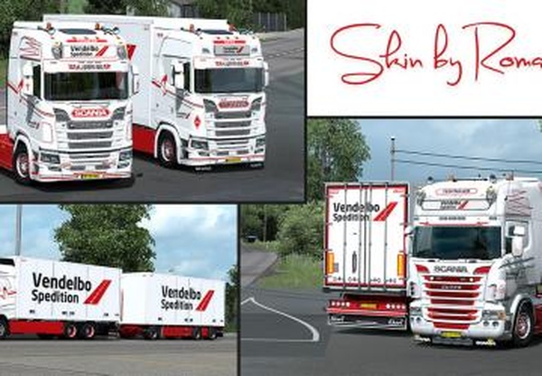 Vendelbo Spedition skinpackверсия 1.0 для Euro Truck Simulator 2 (v1.35.x)