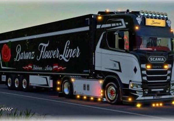 Baronz FlowerLiner skinpackверсия 1.0 для Euro Truck Simulator 2 (v1.35.x)