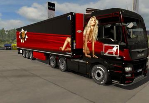 Комбоскин «Wild Cat» для MAN TGX Euro6 и прицепа Kronev2.0 для Euro Truck Simulator 2 (v1.32.x, - 1.36.x)
